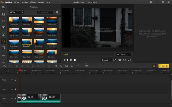 ajouter une transition