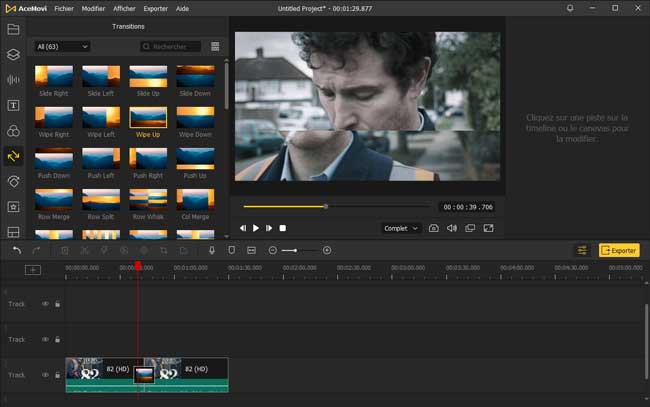 ajouter une transition