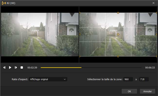 recadrer et zoomer la vidéo