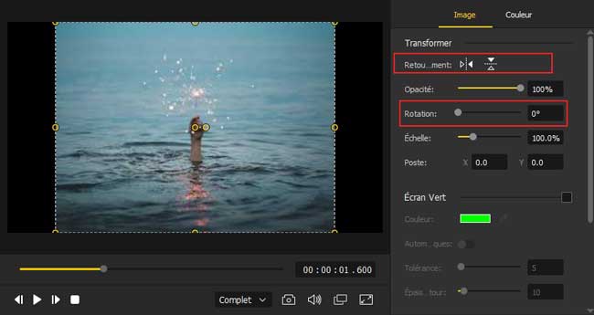 faire pivoter ou retourner l'image