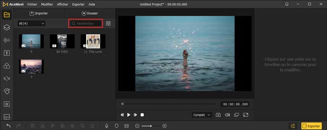 rechercher des fichiers multimédias