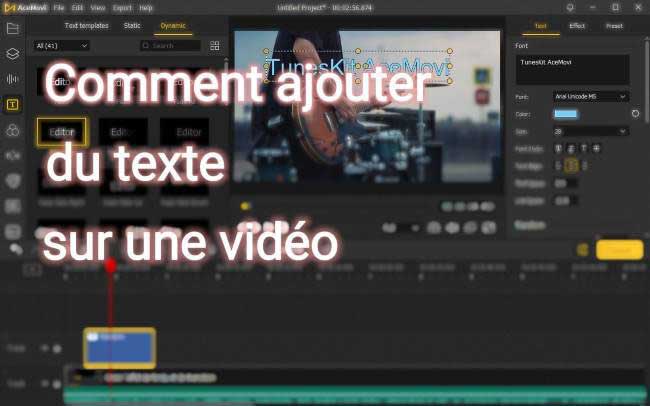 comment ajouter un texte sur une vidéo