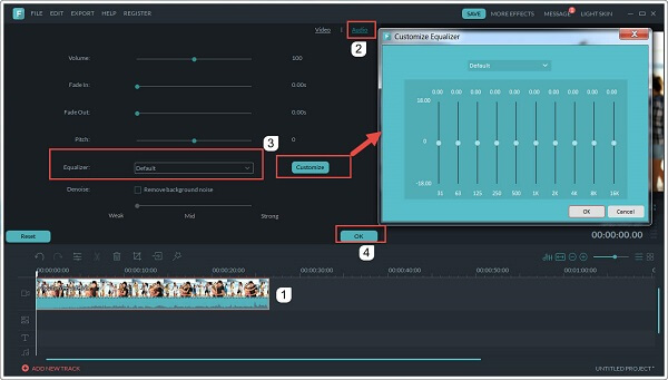 l'interface de filmora