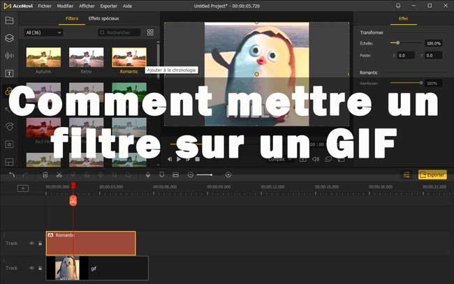 comment ajouter un filtre à un gif