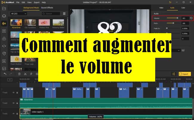 augmenter le volume d'une vidéo