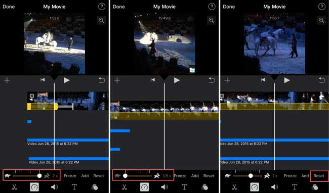 accélérer la vidéo iphone