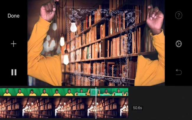 éditer une vidéo à écran vert avec effet invisible sur iphone