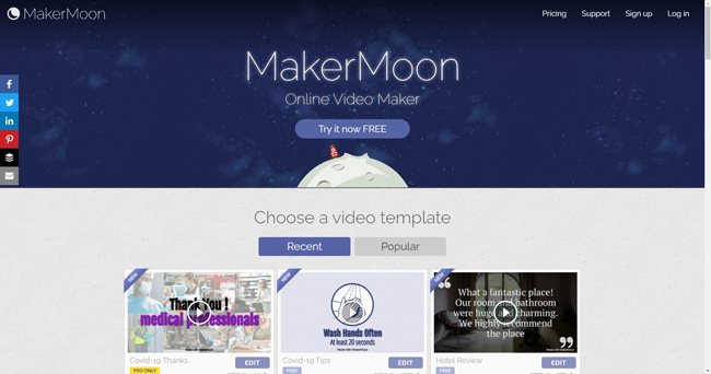 l'interface de makermoon 