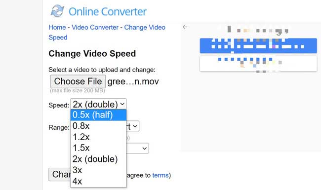 accélérer la vitesse d'une vidéo en ligne