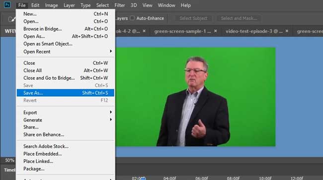 comment enregistrer une vidéo éditée dans photoshop