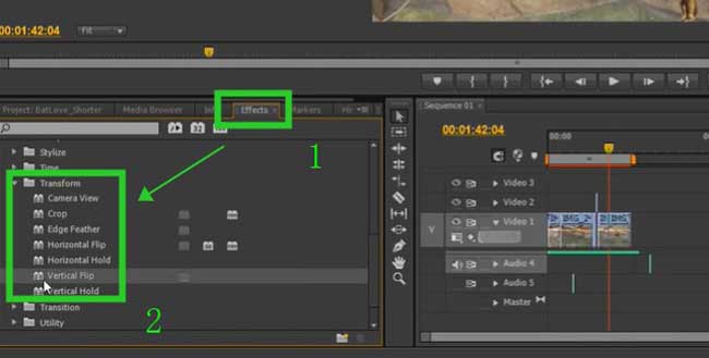 faire pivoter la vidéo via premiere pro