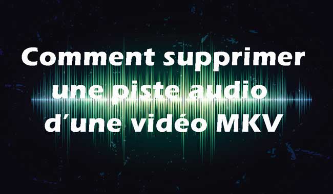 comment enlever l'audio d'une vidéo mkv