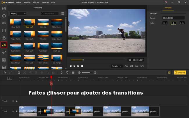 ajouter des transitions