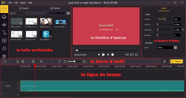 l'interface d'acemovi