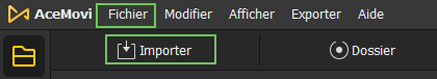 importer la vidéo