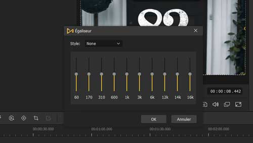 augmenter le colume vidéo par égaliseur