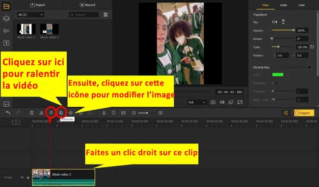 inverser la vidéo tiktok